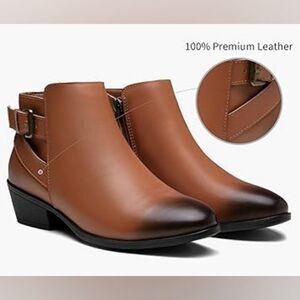 (S-3706) Vepose Women's Ankle Western Boots Low Heels Sz 7